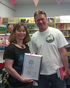Julie Scott with Chittens illustrator Michael Copsey